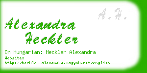 alexandra heckler business card